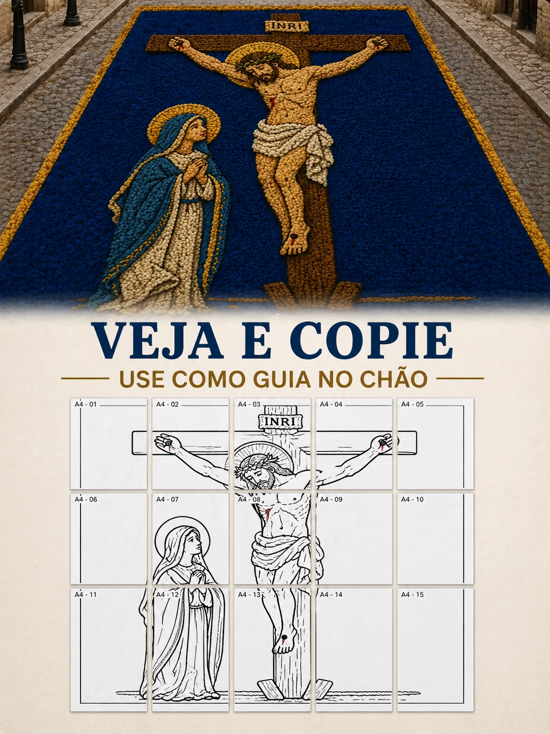 Desenho de tapete para Corpus Christi